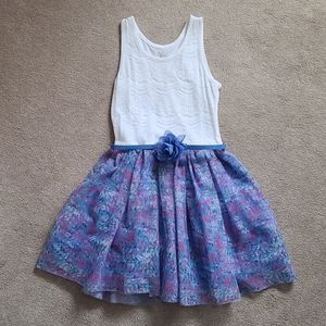 The Children's Place white blue pink dress size 8